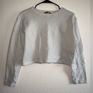 Zara Gray/white Knit Sweater